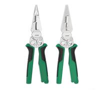 Alicates pelacables multifunción 7 en 1 para mantenimiento eléctrico con bloqueo de seguridad y mango ergonómico para pelar, cortar, tirar y engarzar cables