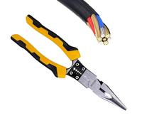 Alicates pelacables, pinzas para cables | Alicates eléctricos para herramientas de alambre para crimpar - Pelacables multiherramienta, pinza cortacables para pelar, cortar, agarrar, desbarbar