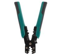 Alicates Pelacables y Crimpadora Multifunción para Terminales Aislados | Acero Inoxidable, Mango Ergonómico Verde, Precisión, para Cuadros Eléctricos y Cableado Industrial