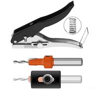 Alicates Perforadores de 8mm para Carpintería, Profundidad Ajustable hasta 25mm, para Enchapado de Bordes y Plástico(B)