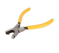 Alicates Perforadores Profesionales de Doble Palanca, Alicates Perforadores para Correa de Reloj de Aleación de Acero con de Vinilo Amarillo, Adecuados para Cuero, Cinturones,