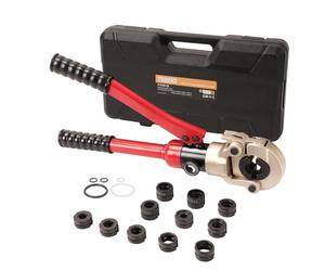 Alicates Prensadores de Tuberías TEENO Juego de Pinzas de Prensa Profesional con 12 Contorno, para Conexiones de Tubería con Matrices TH y U Φ 16/20/25/26/32mm,V Φ15/18/22/28 mm