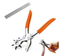 Alicates Sacabocado Agujero, Perforadora Cuero, Perforadora de cinturón, Sacabocados Cuero, Agujereador de Cinturones, Hacer Agujeros Cinturon para Piel, Correas, Tarjetas, Goma y Más, 2-4.5 mm