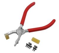 Alicates silenciosos de perforación de cinturón de cuero, herramienta perforadora resistente con puntas de 2/4 puntas para manualidades, alicates ergonómicos de acero de 145 mm