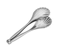 alicates - Sirve Aperitivo Elegante, Herramienta de buffet con borde de sujeción arqueado, control con una sola mano de tamaño de 28 cm, acero 304 resistente plata - para comida de restaurante y