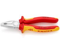 Knipex Alicate universal cromado, aislados con fundas multicomponentes, según norma VDE 180 mm 03 06 180