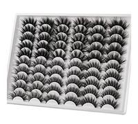 ALICE - 30 pares de pestañas postizas de 20 mm, 6 estilos de pestañas a granel 6D esponjosas, volumen dramático, pestañas de visón sintético, paquete múltiple