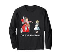 Alice and The Queen of Hearts Off with Her Head Camiseta Manga Larga
