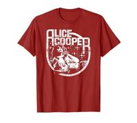 Alice Cooper - Classic Alice Photo On Cranberry Camiseta