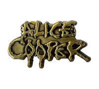 Alice Cooper Dripping Logo Pin Badge One Size, dorado, Talla única