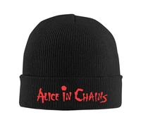 Alice In Chains Dirt Band con Logo Gorro de Punto y Gorras Informales Gorros Unisex Adultos Hippies Gorros con patrón de Primavera y Gorros de Gorro