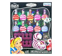 Alice in Wonderland Conjunto de esmalte de uñas de 10 piezas de remolino, maquillaje para niños, descalable a base de agua con brillo, colores brillantes y opacos, por Townley Girl
