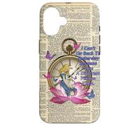 Alice in Wonderland Cuote Vintage Dictionary Page Carcasa para iPhone 16