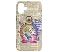 Alice in Wonderland Cuote Vintage Dictionary Page Carcasa para iPhone 16 Plus