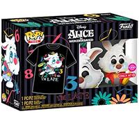 Alice in Wonderland ,Flocked White Rabbit Funko Pop & Tee Size Medium