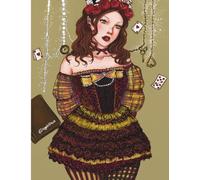 Alice in Wonderland inspired 120 pages Lined notebook copybook journal The Mad Hatter Rabbit Alice in Borderland