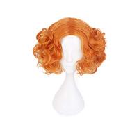Alice in Wonderland Mad Hatter Orange Red Short Curly Wig Cosplay Costume Tarrant Hightopp Synthetic Hair Halloween Party Wigs