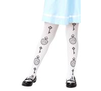 Alice IN Wonderland Medias Niños Reloj Estampado Carnaval Disfraz Tigh