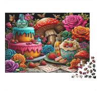 Alice in Wonderland Puzzle 1000p para Personas Mayores Regalo De Cumplea?os para Enmarcar Mejor Valorados Actividad para Fiestas Cartón 38x26cm/1000pcs