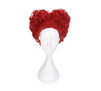 Alice in Wonderland Red Queen Cosplay Wig Role Play Queen of Hearts Red Heat-resistant Fiber Hair Halloween Party Costume Wigs