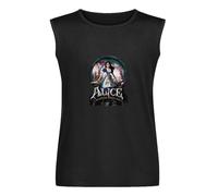 Alice Madness Returns Game Poster Vest Tank T-Shirt Men 's Black Unisex Sleeveless Tops Tee, Negro , XL