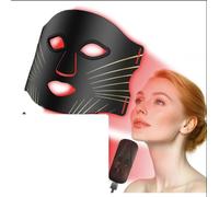 Alice - Mascarilla LED para cara y cuello, antiedad, antiarrugas, 7 colores, 300 LED con infrarrojos, silicona médica, recargable USB, para todo tipo de pieles, rejuvenecedor, repulpa