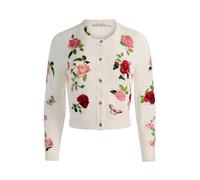 Alice + Olivia- Dollie Embroidered Cardigan- Knitwear- Mujer- Blanco- S- Dollie Embroidered Cardigan