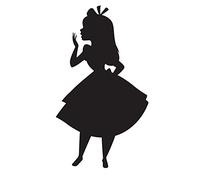 Alice Silhouette - Tamaño: 50 x 70 cm - Comar - Póster de pared (impresión artística sin marco), Disney