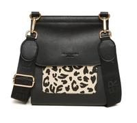 Alice Wheeler Bandolera de cuero vegano con estampado de leopardo y cebra, correa extraíble ajustable, cierre magnético, bolso de hombro para mujer, 25 cm, leopardo, Talla única