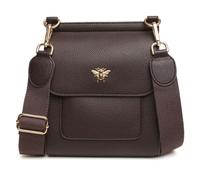 Alice Wheeler Bandolera de piel vegana con detalle de abeja, correa extraíble ajustable, cierre magnético, bolsa de hombro de noche, color marrón chocolate
