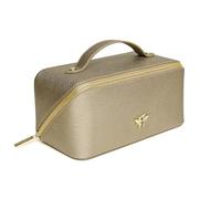 Alice Wheeler Bee Train Case Beauty Concertina - Organizador plegable (bronce), marrón, Estuche de belleza plegable