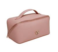 Alice Wheeler Bee Train Case Beauty Concertina - Organizador plegable, Pink, Estuche de belleza plegable para tren