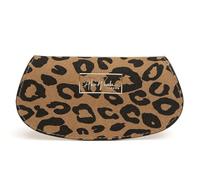 Alice Wheeler Funda para gafas, exterior de cuero vegano, interior de terciopelo, 13,5 x 7,5 cm, leopardo liso cebra, Leopardo oscuro, 13.5 X 7.5 Centimeters