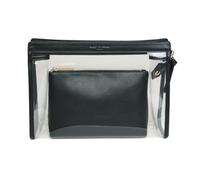 Alice Wheeler Juego de belleza de 2 piezas de cuero vegano con efecto napa, Black, Informal