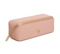 Alice Wheeler London Bee - Mini estuche de maquillaje con diseño de cola de abeja dorada y cierre de cremallera, 20 x 7,5 x 7,5 cm, color negro, Pink, S, Estuche de belleza plegable
