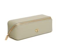 Alice Wheeler London Bee - Mini estuche de maquillaje con diseño de cola de abeja dorada y cierre de cremallera, 20 x 7,5 x 7,5 cm, color negro, pistacho, S, Estuche de belleza plegable