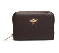 Alice Wheeler London Concertina - Monedero compacto con bolsillo para monedas con cremallera, ranuras para tarjetas y logotipo de abeja de la firma - Elegante bolso diario - 14 x 10 x 2 cm, chocolate