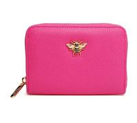 Alice Wheeler London Concertina - Monedero compacto con bolsillo para monedas con cremallera, ranuras para tarjetas y logotipo de abeja de la firma - Elegante bolso diario - 14 x 10 x 2 cm, hot pink