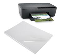 Alicer 20 Hojas de Vinilo Adhesivo, Papel Adhesivo de Vinilo para Imprimir, Papel Adhesivo de Vinilo A4, Film Autoadhesivo Transparente para Impresoras Láser e Impresoras de Inyección de Tinta, 21 x