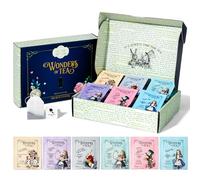 Alice's Adventures in Wonderland, juego de regalo Wonder of Tea, muestra de té incluye 6 sabores de té con citas e ilustraciones de libros, juego de 90
