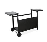 Alice's Garden - Carro para plancha de gas, mueble carro Porthos para barbacoa, cocina de 4 fuegos, para exteriores, incluye ruedas, color negro.