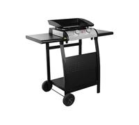 Alice's Garden - Plancha de gas 2 quemadores en carro - Porthos - 5kW. plancha de gas con servicio Cocina exterior. Placa esmaltada. INOX. Barbacoa