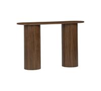 Alice's Garden swe onsola escandinava Ovalada Efecto Madera Acanalada, 120cm Nogal - 120x35x75 cm