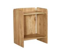 Alice's Garden sweeek-Mesita de Noche exótica de Madera de Acacia 2 Niveles Natural - 40x30x50 cm