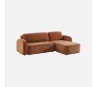 Alice's Garden sweeek-Sofá Cama esquinero de Tela con arcón, 3 plazas Terracota - 251x170x84 cm