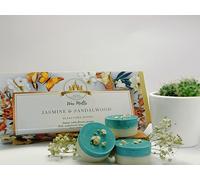 Alice's Kingdom Flame - Wax Melts de Cera de SojaPremium - Aromas Variados (Circular(8 unit/ 160 gr) - Jazmín & Sándalo)-Ideal para San Valentín