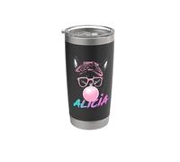 ALICIA - Bonito nombre de niña con simpático gato Vaso térmico de acero inoxidable de doble pared