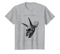 Alicia En Cadenas - Dinosaurio Camiseta, Niños, Gris Jaspeado, 8 años