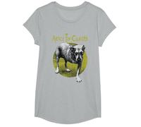 Alicia En Cadenas - Perro Camiseta, Niñas, Gris Jaspeado, M