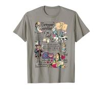 Alicia en el país de Las Maravillas Personajes Lewis Carroll Ilustración Camiseta